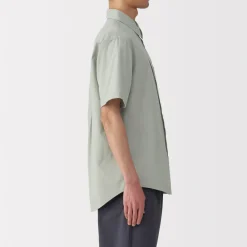 Fashion Men's Washed Broadcloth Short Sleeve Shirt Shirts & Polos