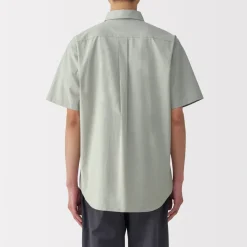 Fashion Men's Washed Broadcloth Short Sleeve Shirt Shirts & Polos