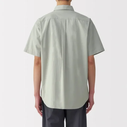 Fashion Men's Washed Broadcloth Short Sleeve Shirt Shirts & Polos