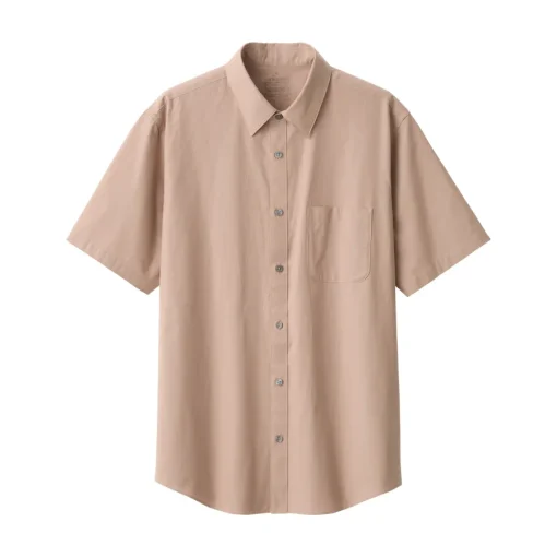 Fashion Men's Washed Broadcloth Short Sleeve Shirt Shirts & Polos