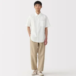 Fashion Men's Washed Broadcloth Short Sleeve Shirt Shirts & Polos