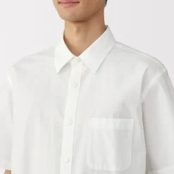 Fashion Men's Washed Broadcloth Short Sleeve Shirt Shirts & Polos