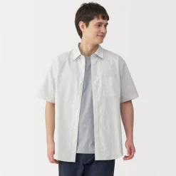 Best Men's Washed Broadcloth Short Sleeve Striped Shirt Shirts & Polos
