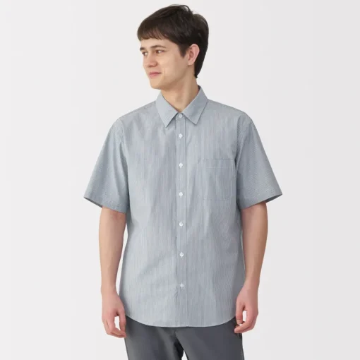 Best Men's Washed Broadcloth Short Sleeve Striped Shirt Shirts & Polos