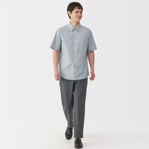 Best Men's Washed Broadcloth Short Sleeve Striped Shirt Shirts & Polos