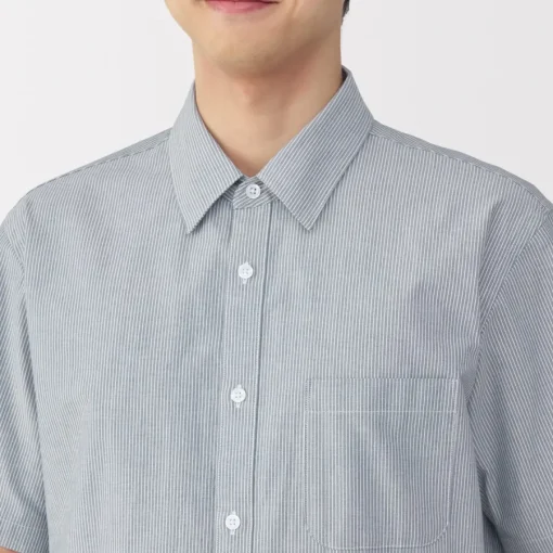 Best Men's Washed Broadcloth Short Sleeve Striped Shirt Shirts & Polos