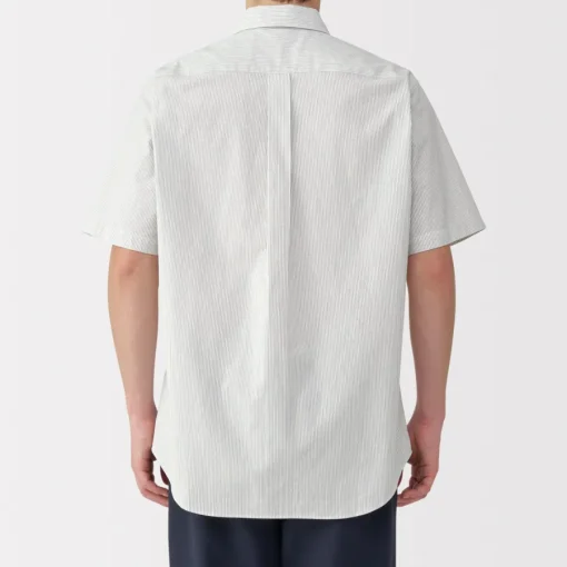 Best Men's Washed Broadcloth Short Sleeve Striped Shirt Shirts & Polos
