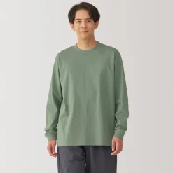 Best Men's Washed Heavy Weight Crew Neck Long Sleeve T-Shirt T-Shirts