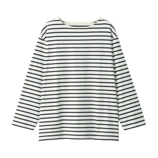 Hot Men's Washed Heavyweight Boat Neck 9/10 Sleeve T-Shirt T-Shirts