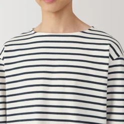 Hot Men's Washed Heavyweight Boat Neck 9/10 Sleeve T-Shirt T-Shirts