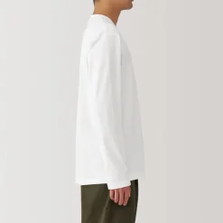 New Men's Washed Jersey Crew Neck Long Sleeve T-Shirt T-Shirts