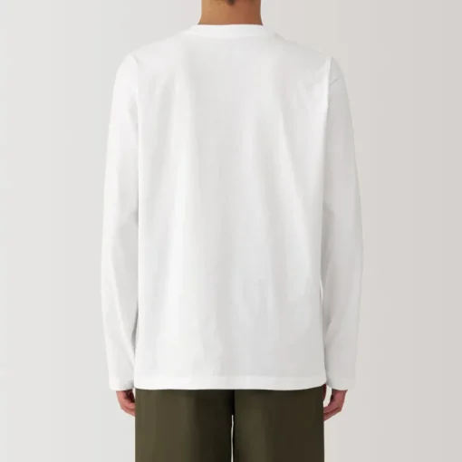 New Men's Washed Jersey Crew Neck Long Sleeve T-Shirt T-Shirts