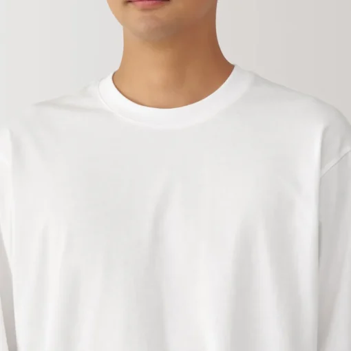 New Men's Washed Jersey Crew Neck Long Sleeve T-Shirt T-Shirts