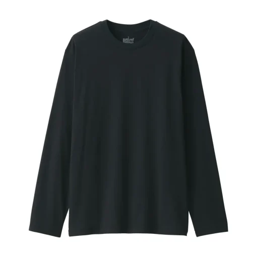 New Men's Washed Jersey Crew Neck Long Sleeve T-Shirt T-Shirts