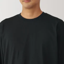 New Men's Washed Jersey Crew Neck Long Sleeve T-Shirt T-Shirts