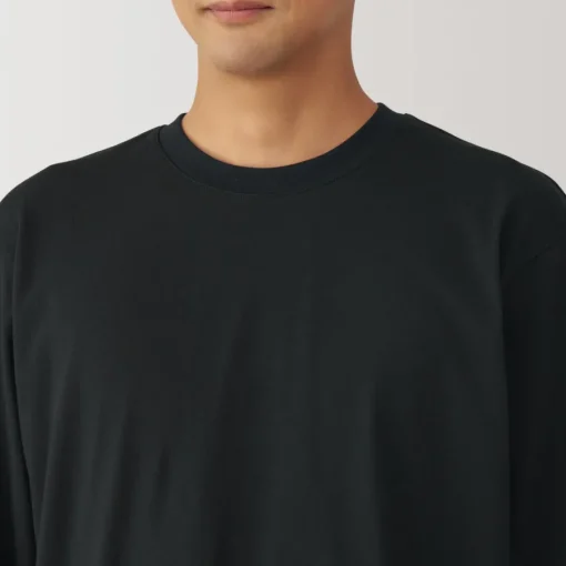 New Men's Washed Jersey Crew Neck Long Sleeve T-Shirt T-Shirts