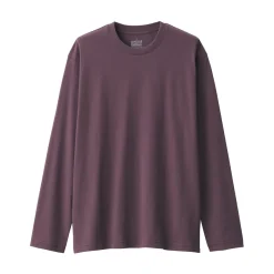 New Men's Washed Jersey Crew Neck Long Sleeve T-Shirt T-Shirts