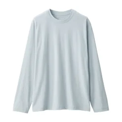New Men's Washed Jersey Crew Neck Long Sleeve T-Shirt T-Shirts