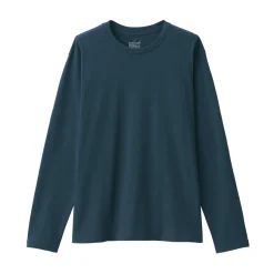 New Men's Washed Jersey Crew Neck Long Sleeve T-Shirt T-Shirts