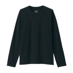 New Men's Washed Jersey Crew Neck Long Sleeve T-Shirt T-Shirts