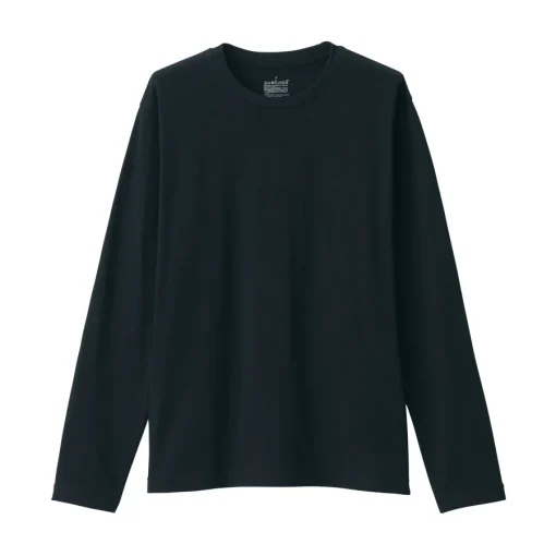 New Men's Washed Jersey Crew Neck Long Sleeve T-Shirt T-Shirts