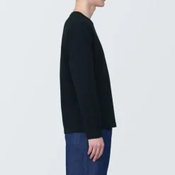 New Men's Washed Jersey Crew Neck Long Sleeve T-Shirt T-Shirts