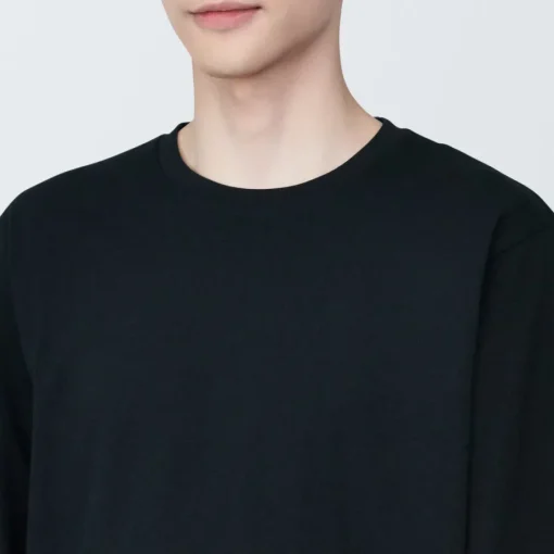 New Men's Washed Jersey Crew Neck Long Sleeve T-Shirt T-Shirts