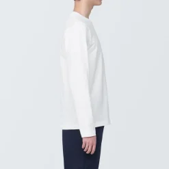 New Men's Washed Jersey Crew Neck Long Sleeve T-Shirt T-Shirts