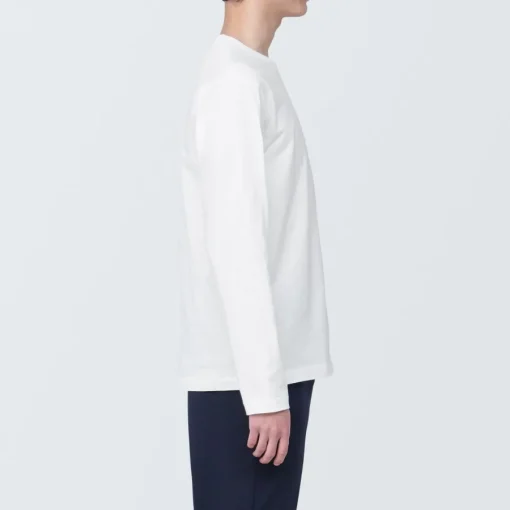 New Men's Washed Jersey Crew Neck Long Sleeve T-Shirt T-Shirts