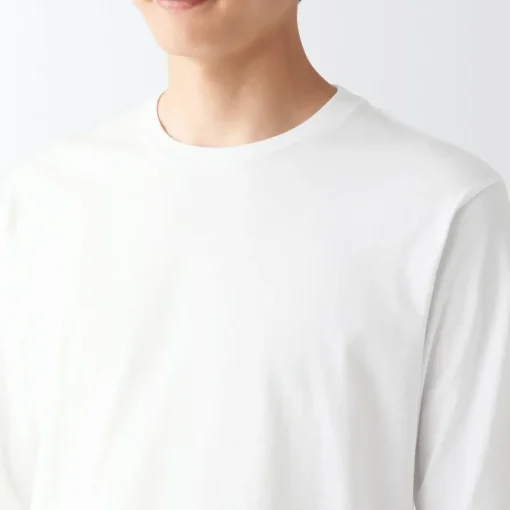Sale Men's Washed Jersey Long Sleeves Crew Neck T-Shirt T-Shirts
