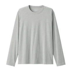 Sale Men's Washed Jersey Long Sleeves Crew Neck T-Shirt T-Shirts