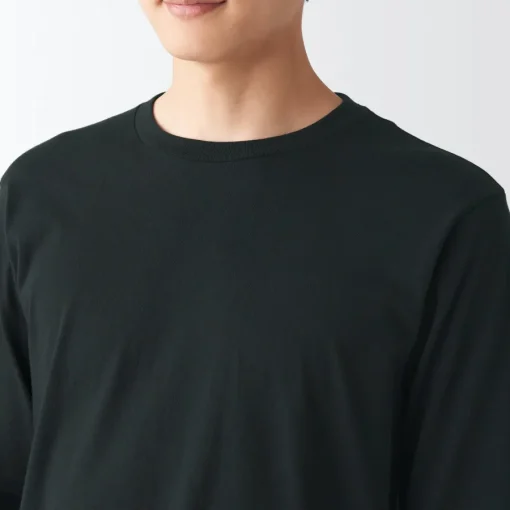 Sale Men's Washed Jersey Long Sleeves Crew Neck T-Shirt T-Shirts