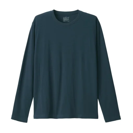 Sale Men's Washed Jersey Long Sleeves Crew Neck T-Shirt T-Shirts
