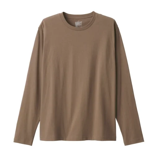 Sale Men's Washed Jersey Long Sleeves Crew Neck T-Shirt T-Shirts