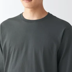Sale Men's Washed Jersey Long Sleeves Crew Neck T-Shirt T-Shirts