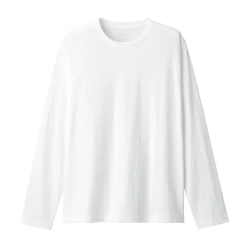 Sale Men's Washed Jersey Long Sleeves Crew Neck T-Shirt T-Shirts