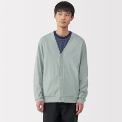 Discount Men's Washed Jersey V-Neck Cardigan Sweaters & Cardigans