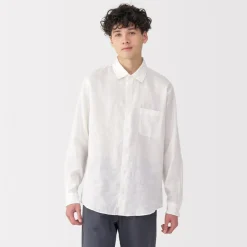 Online Men's Washed Linen Shirt Shirts & Polos