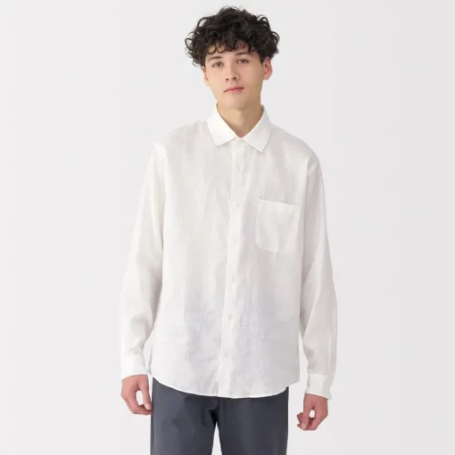 Online Men's Washed Linen Shirt Shirts & Polos