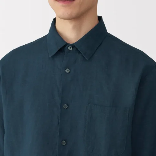 Online Men's Washed Linen Shirt Shirts & Polos
