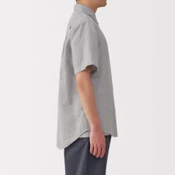 Online Men's Washed Linen Short Sleeve Shirt Shirts & Polos