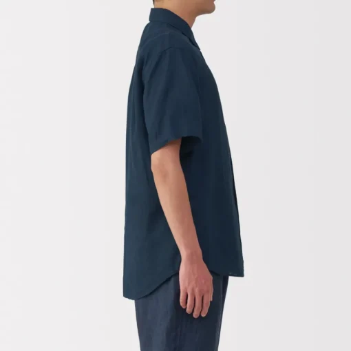 Online Men's Washed Linen Short Sleeve Shirt Shirts & Polos