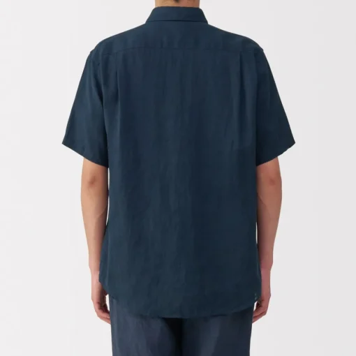 Online Men's Washed Linen Short Sleeve Shirt Shirts & Polos