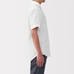 Online Men's Washed Linen Short Sleeve Shirt Shirts & Polos