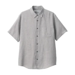 Online Men's Washed Linen Short Sleeve Shirt Shirts & Polos