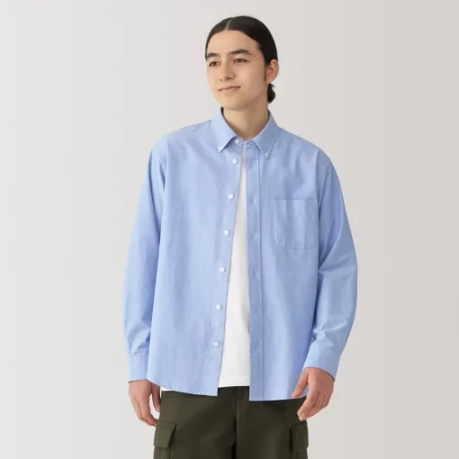 Clearance Men's Washed Oxford Button Down Long Sleeve Shirt Shirts & Polos
