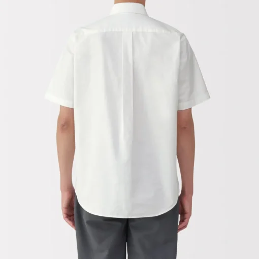 Clearance Men's Washed Oxford Button Down Short Sleeve Shirt Shirts & Polos