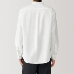 Outlet Men's Washed Oxford Stand Collar Long Sleeve Shirt Shirts & Polos
