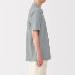 New Men's Washed Pique Short Sleeve Polo Shirt Shirts & Polos