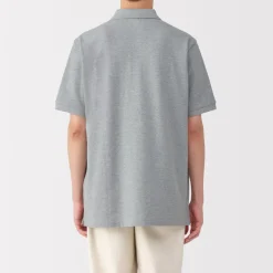 New Men's Washed Pique Short Sleeve Polo Shirt Shirts & Polos